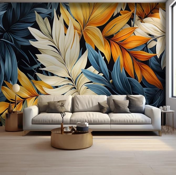 Papier Peint 3D Couleur Vive avec Effet Relief pour Moderniser un Mur de Chambre