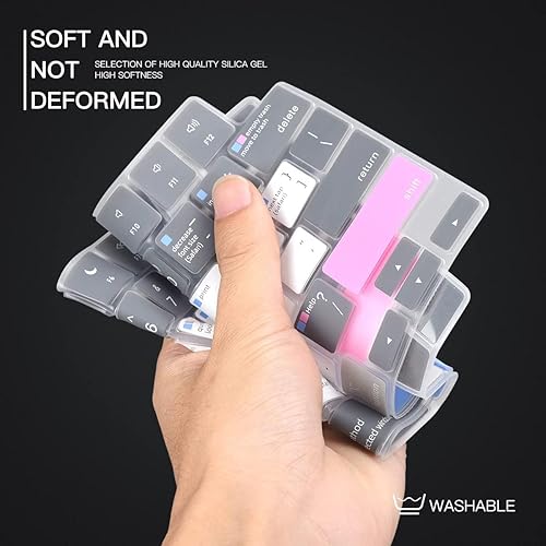 Vista 13 de MacOS Funda de teclado de acceso directo para MacBook Pro 14 de 16 pulgadas, M4, M3, M2, MacBook Air de 15.3 pulgadas, M4, M3, A3241, A3114, A3112