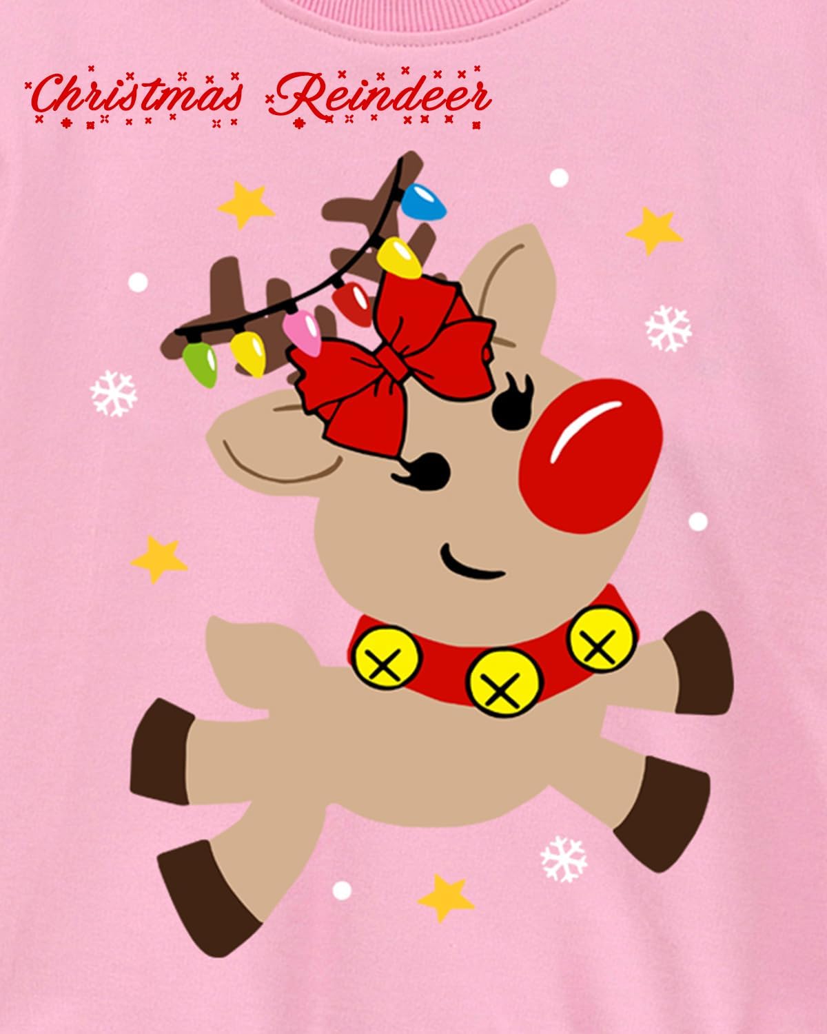 CM-Kid Toddler Girl Christmas Sweatshirt Ruffle Long Sleeve Santa Elk Snowman Dino Shirt Tops for Kids Girl 2-7T - Image 4