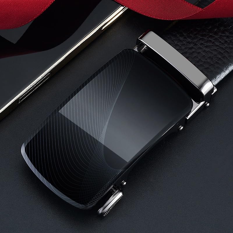 JSEIAJB Men's Automatic Buckle Belt Men's Genuine Leather Versatile Business Belt and Belt3