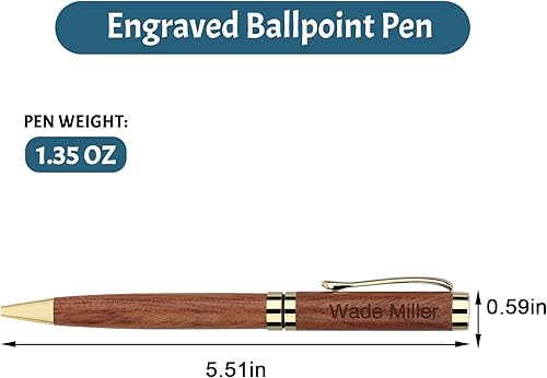 Miniatura 3 de Bolígrafo personalizado, bolígrafos de negocios ejecutivos de madera, bolígrafo personalizado con caja de lujo, bolígrafo de grabado gratis,