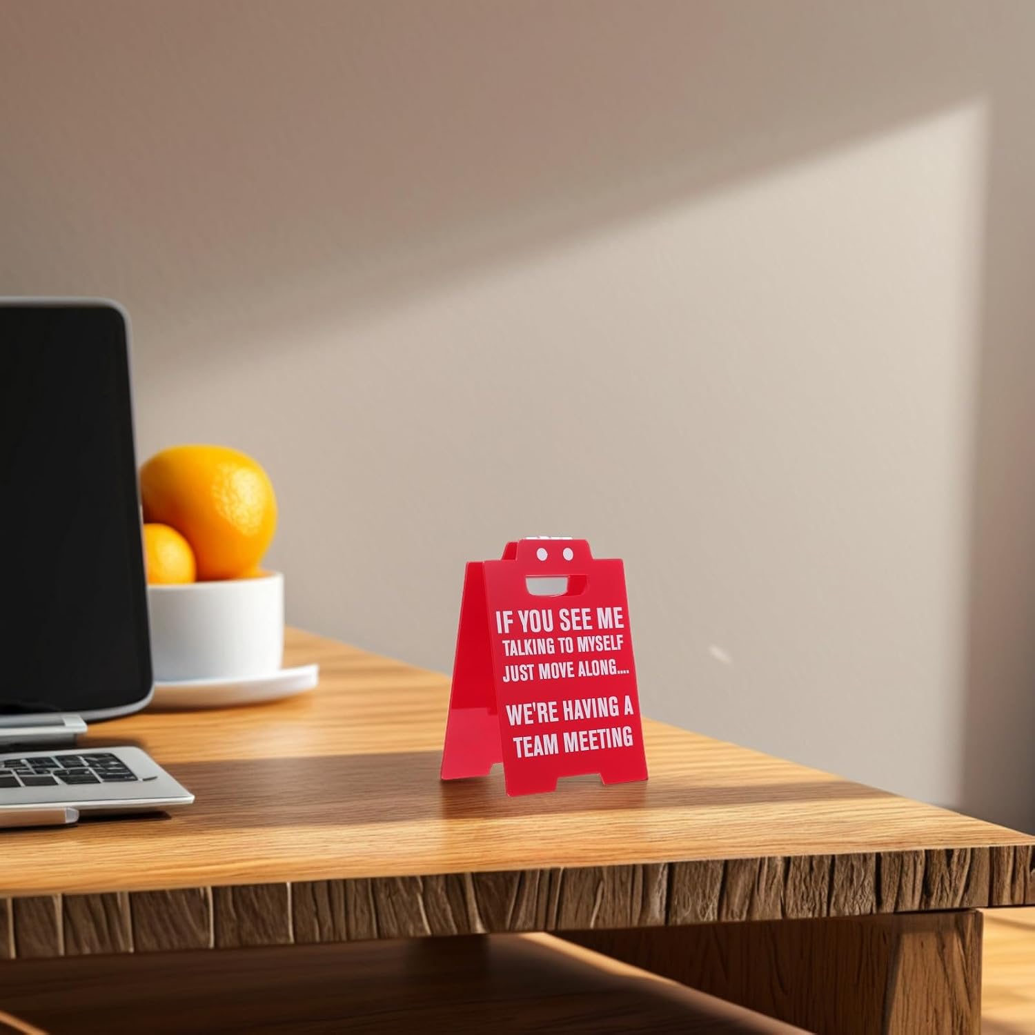 FUOYLOO Red Acrylic Desk Stand Riser Unique Design and Resistance to Wear and Tear, Enhances Workspace for Office Desks and Store Counters