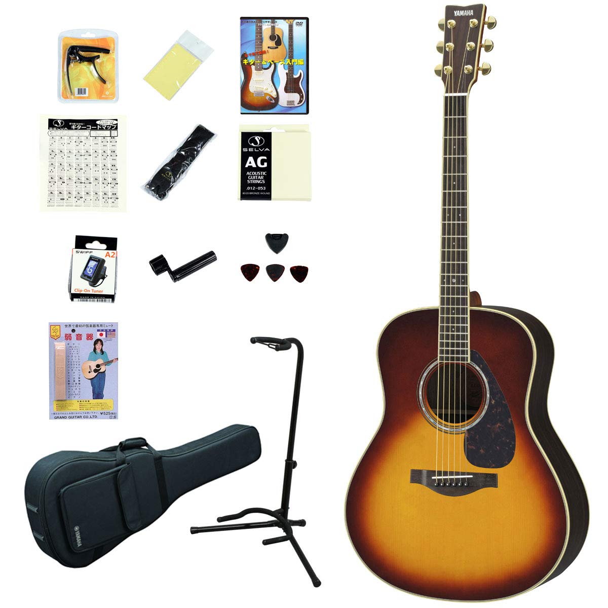 Amazon | YAMAHA / LL6 ARE BS（ブラウンサンバースト 