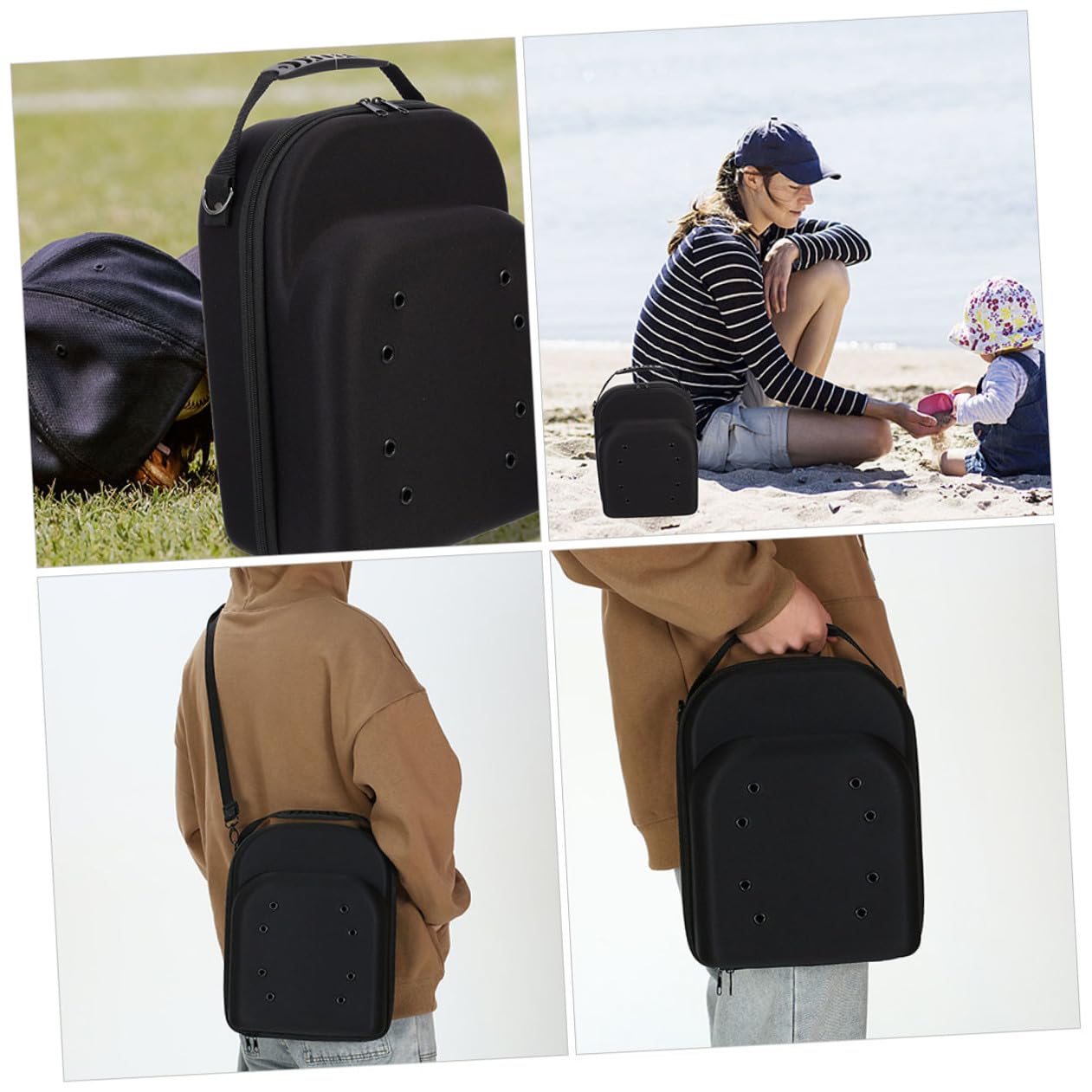 TOPBATHY Estuche Portátil para Almacenar y Transportar Sombreros en Viajes de Eva para Gorras de Béisbol, Caja Organizadora Negra Diseño Compacto y Duradero