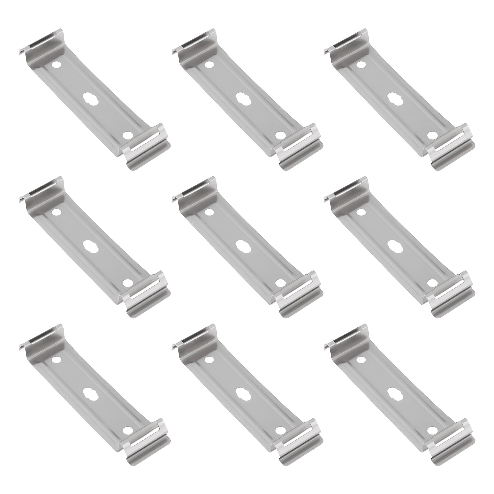 Briny River Silver 50Pcs Led Light Clips Fixing Clips 72X20x8mm Suitable For Most Led Batten