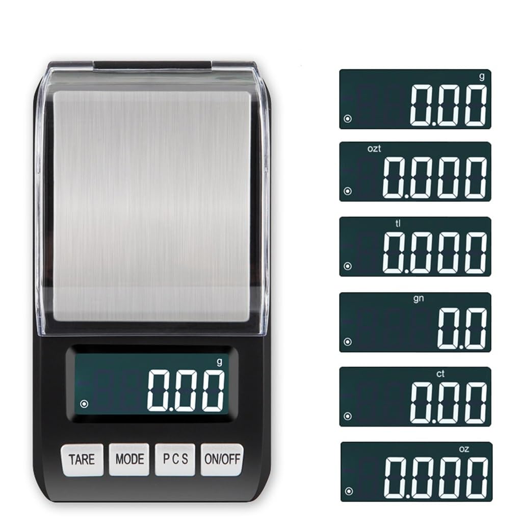 JFDBGU High Precision 0.01g/0.1g Electronic Scale Digital Pocket Jewelry Balance Gram LCD Backlight