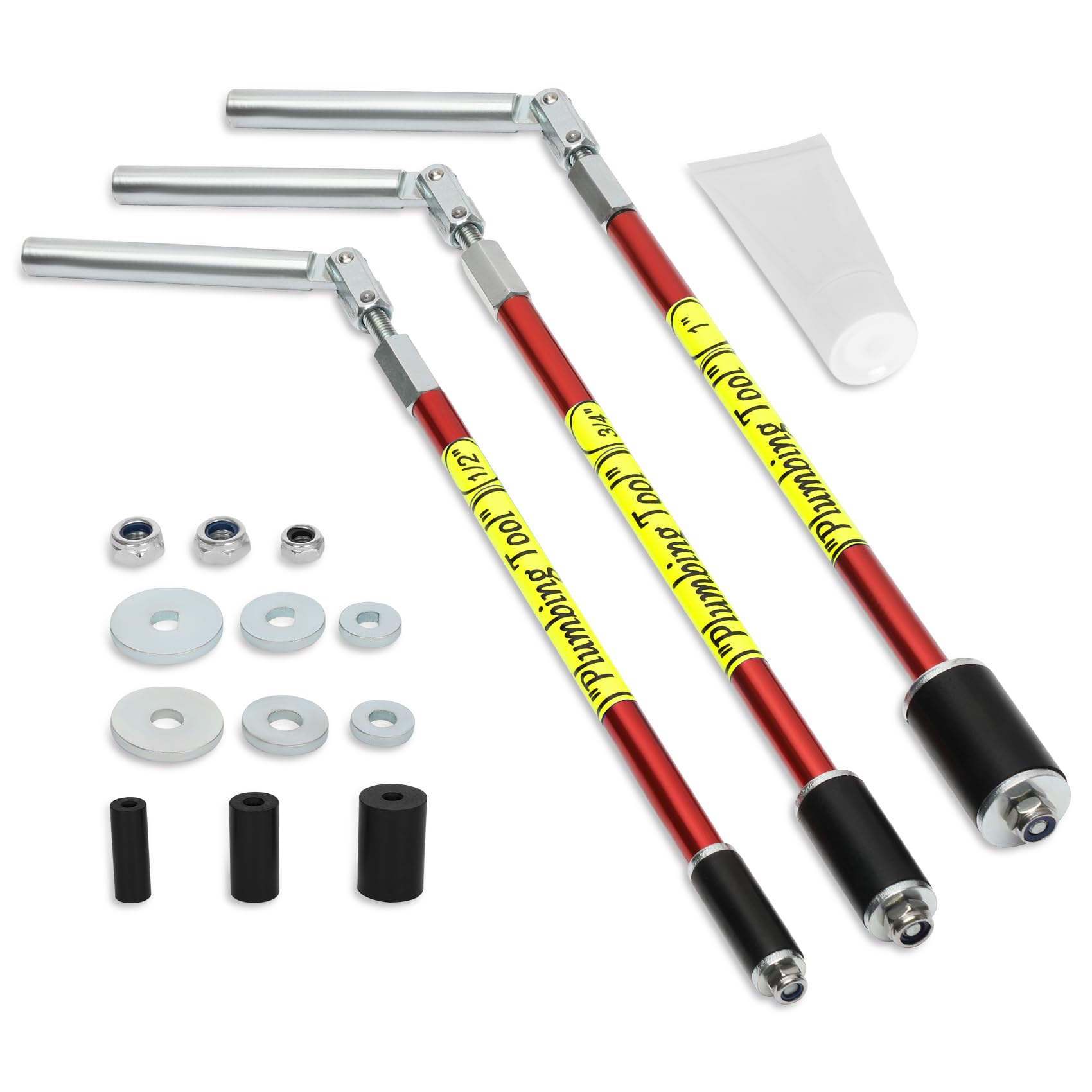 Photo 1 of 2062 Plumbing Plug Tool Kit, Water Stopper for Pipes 1/2", 3/4", 1" Sized Pipes, with Replacement Parts Gasket Nut, Plumbing Plugs for Fast Water Line Repairs, Without Drainage