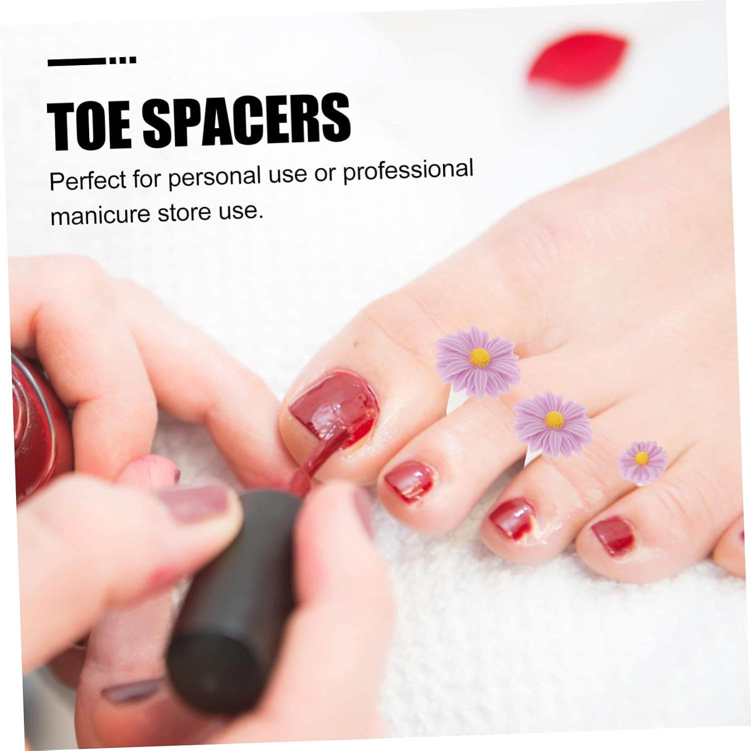 Holibanna Silicone Toe Separators for Nail Art Random Color Comfortable and Portable Foot Spacers for Bunions Blisters and Corns Relief for Men and Women Pedicures Random Color