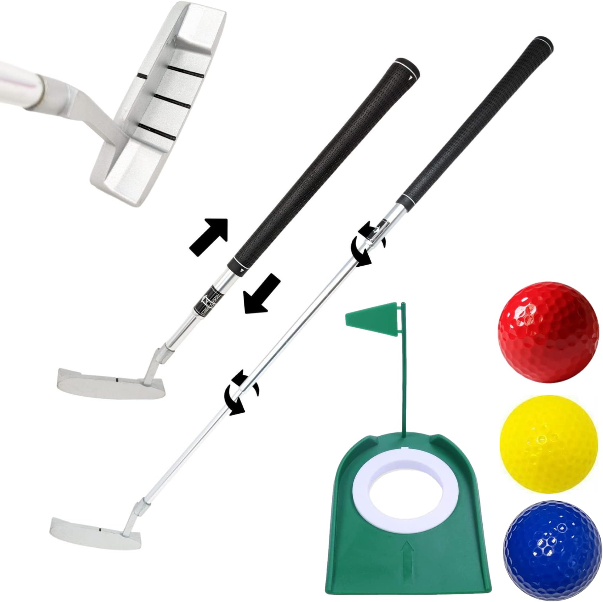Kids Putter with Adjustable Size for Junior Golfers with Extendable Shaft Right Hand (Alloy)