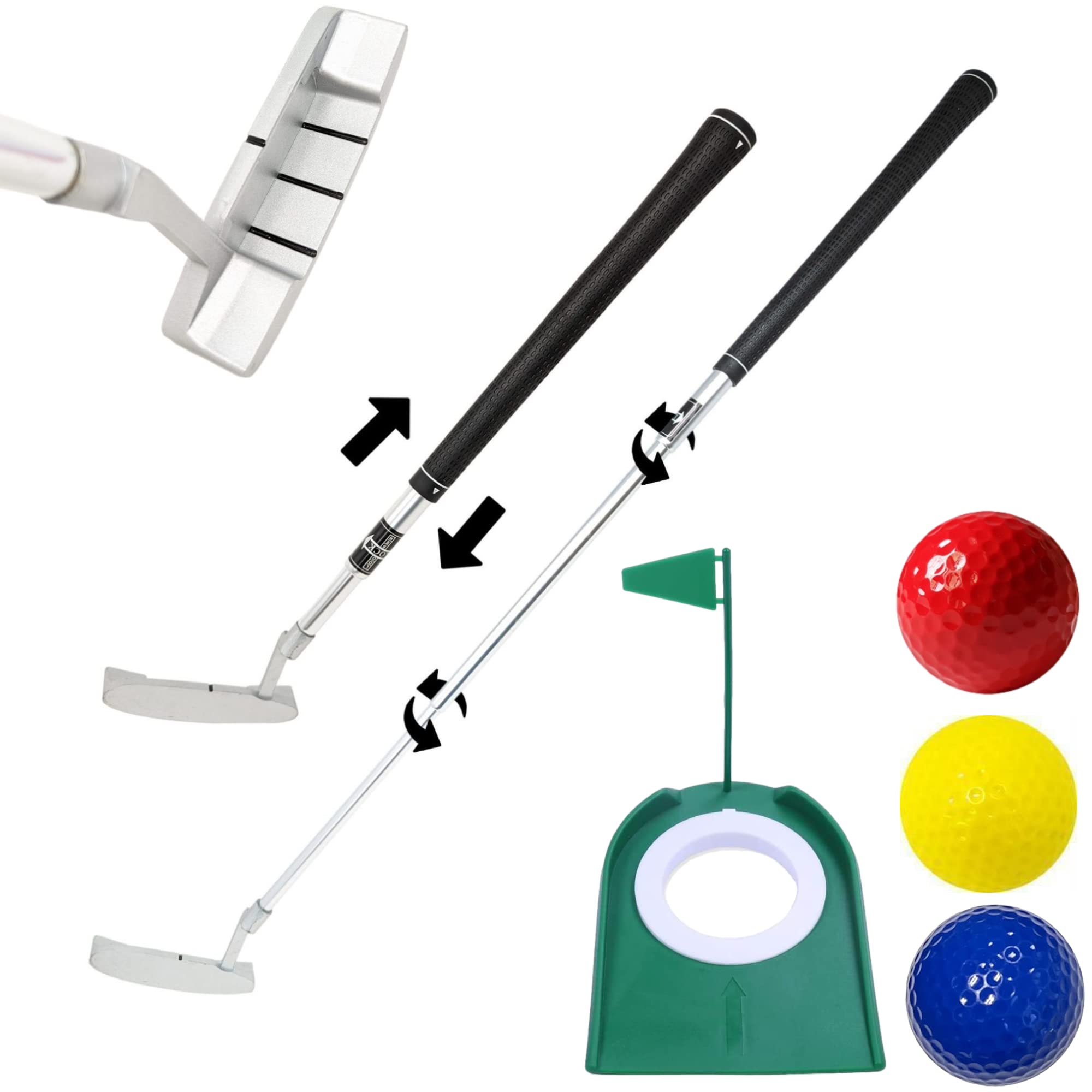 Kids Putter with Adjustable Size for Junior Golfers with Extendable Shaft Right Hand (Alloy)