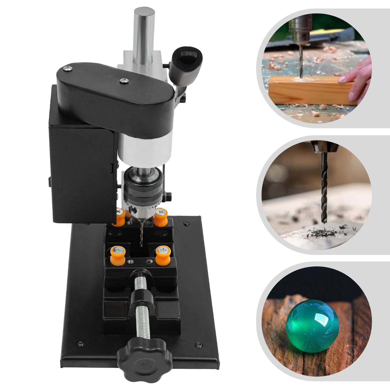 Mini-Bohrmaschine 0,6-6mm Bohrfutter Kupferkernmotor Tischbohrer mit Bankklemme Einstellbare Geschwindigkeit für Holz Kunststoff Metall präzise Bearbeitung einfache Handhabung