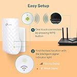 TP-Link AC750 WiFi Extendeur (RE220) - Couvre jusqu'à 1,200 FP et 20 Dispositifs, jusqu'à 750Mbps, Double bande WiFi Extendeur de portée, WiFi Booster pour étendre la portée de WiFi Connexion Internet