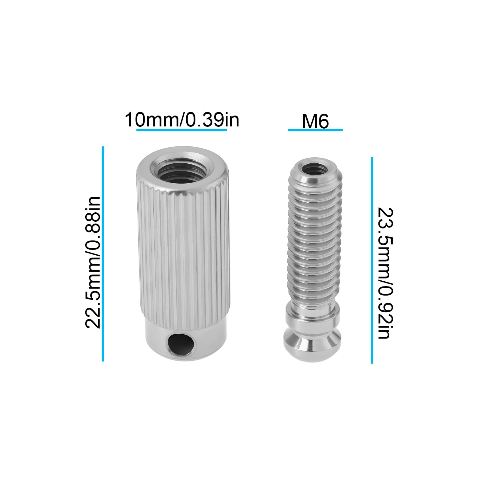 Par de Pernos de Puente de Trémolo Compatibles con El Puente de Guitarra Gotoh 510T 510TS Cromados