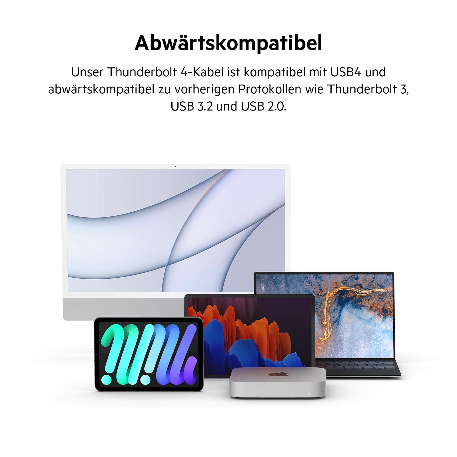 Belkin aktives Thunderbolt 4-Kabel, USB Type C-Verbindung mit 100W Power Delivery, PD-fähig, USB-4-konform und kompatibel mit TB3, MacBook Pro, iPhone 16 Pro/15 Pro, eGPU und anderen Geräten, 2m