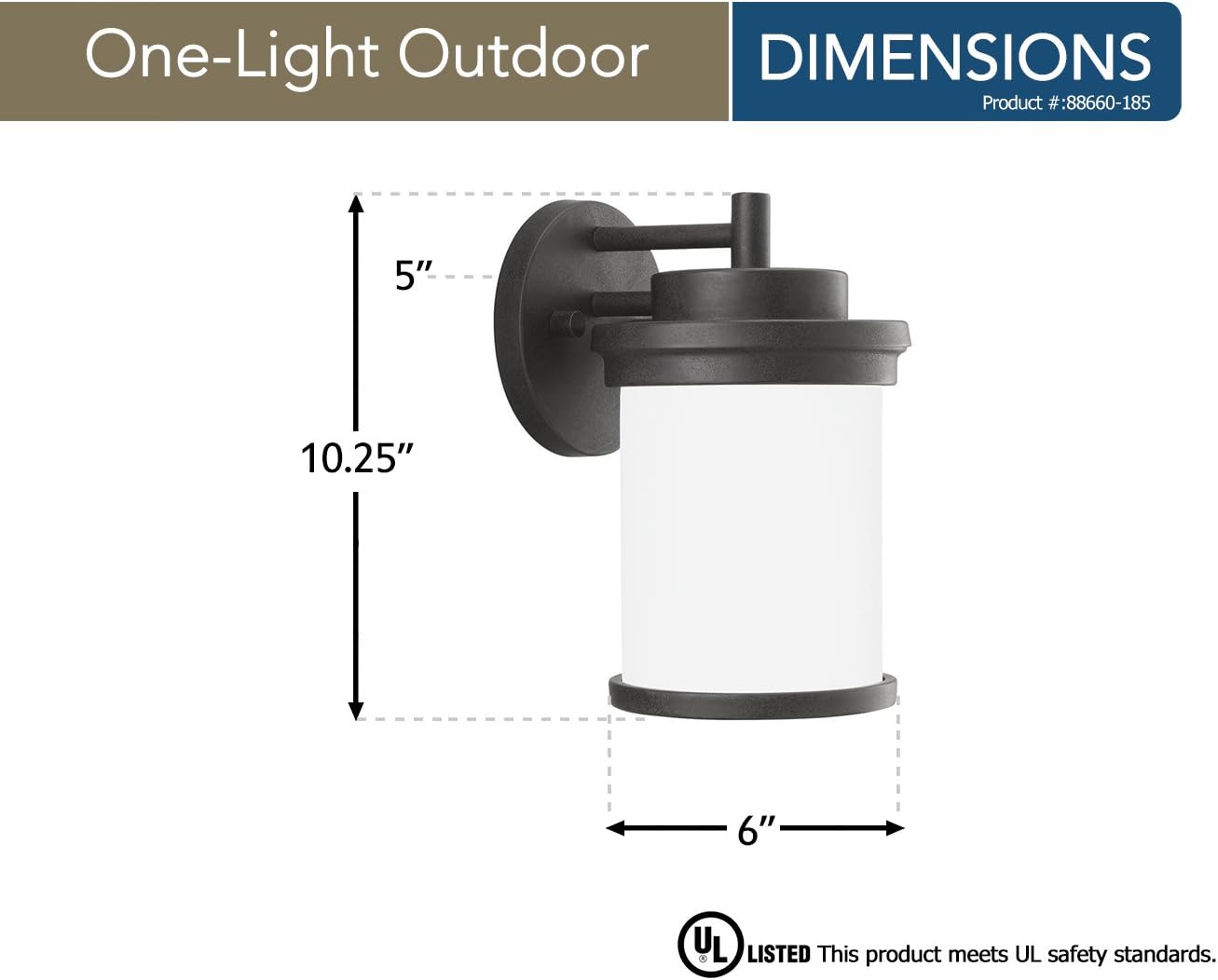 Flаѕh Dеаlѕ - 60% оƒƒ Sea Gull Lighting 88660-185 Winnetka Outdoor One-Light Outdoor Wall Lantern with Satin Etched Glass Shade, Forged Iron Finish