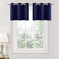 Vista 180 de NICETOWN - Cortinas opacas graduadas para ventanas pequeñas del baño, cortinas de privacidad de 30 pulgadas de largo para mini lavandería y cocina