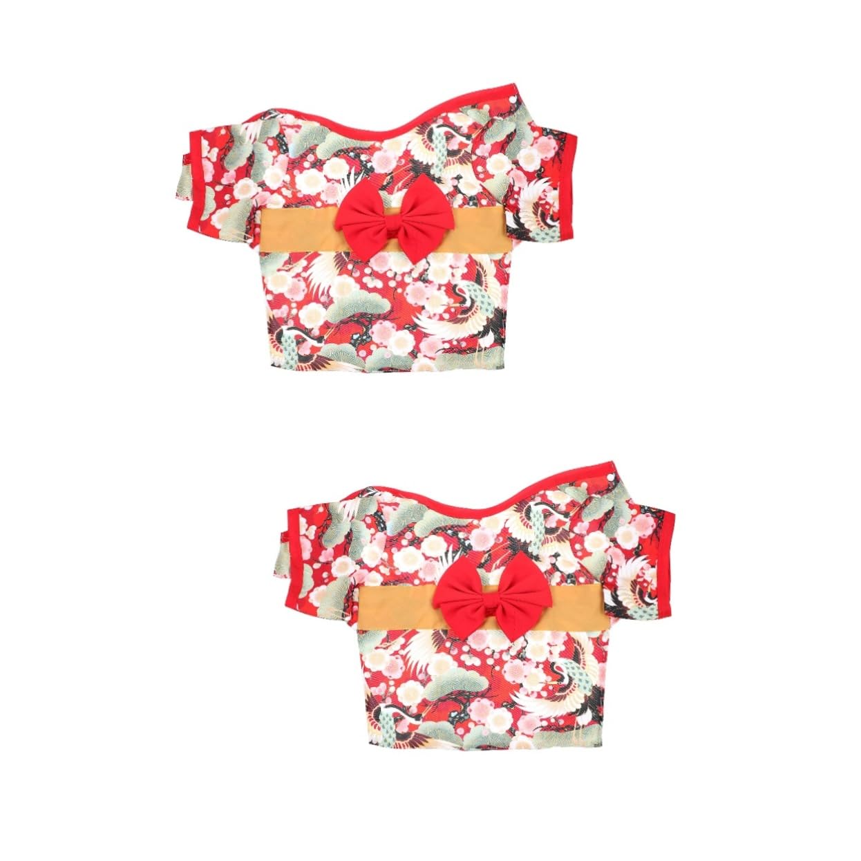 INOOMP 2pezzi Abbigliamento Per Cani Stile Kimono Giapponese Vestito Per Corgi e Altri Cani Costume Festivo Per Natale Compleanni e Occasioni Speciali Facile Da Indossare e Confortevole