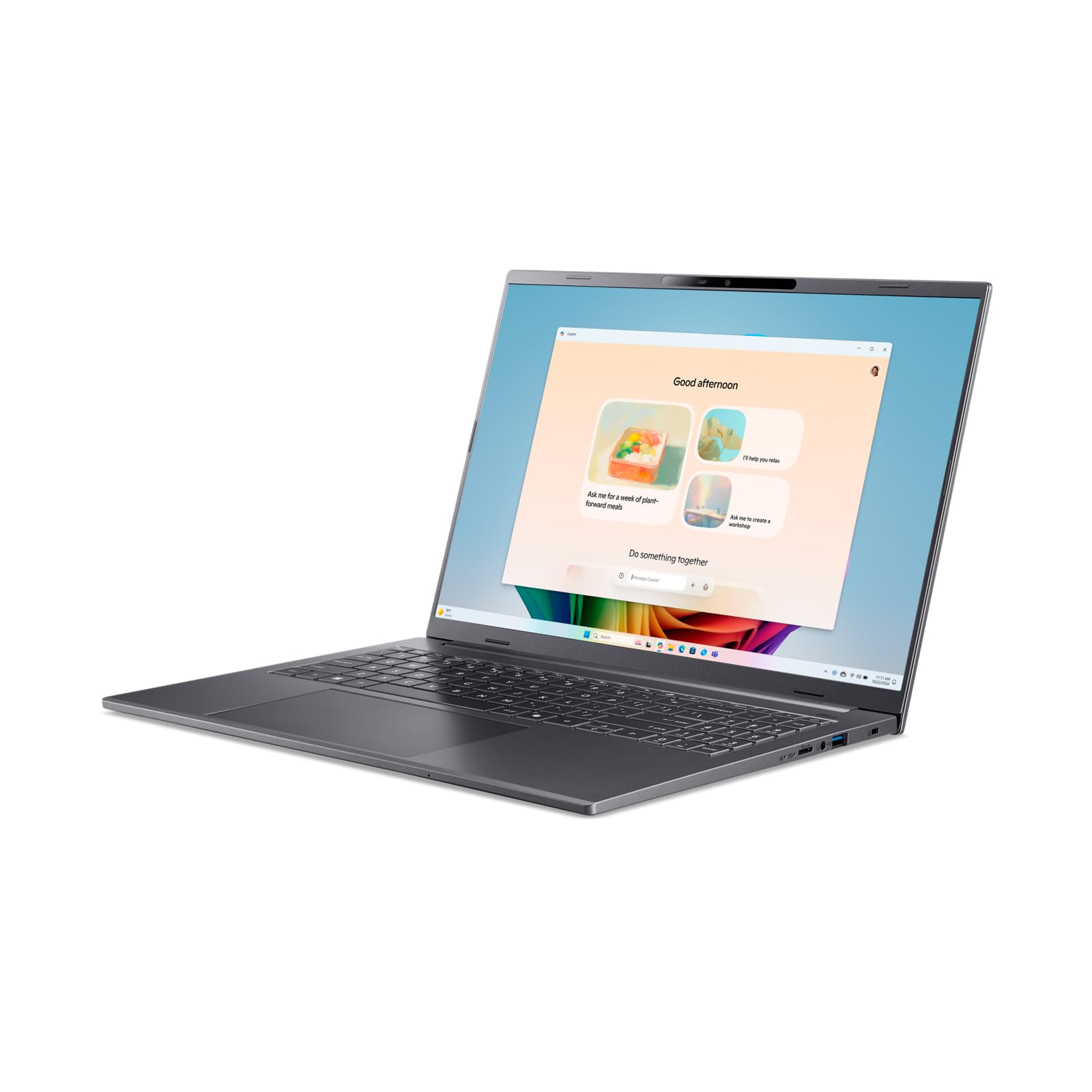 Acer Aspire 16 I PC Portable 16" WUXGA I Copilot+ PC I Snapdragon X Plus X1-26-100 (IA) I 16Go RAM I 512Go SSD I Qualcomm Adreno I Autonomie XL I Windows 11 I Clavier FR AZERTY I Gris I A16-11M-X39Z