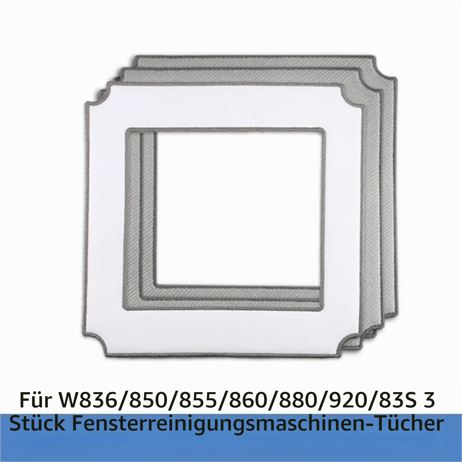 Fensterputzroboter Reinigungslösung und Wischpads, kompatibel mit Ecovacs Winbot W836/850/855/860/880/920/83S, Ersatzzubehör(A)