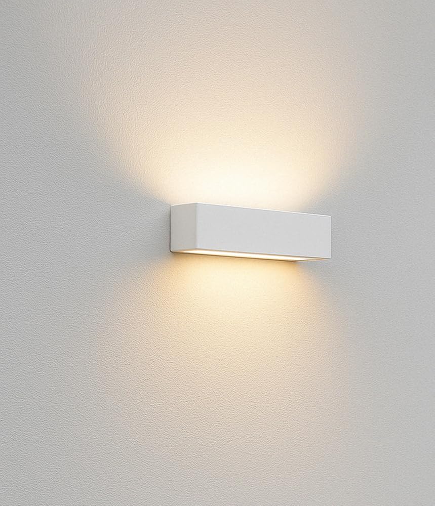 Applique LED da Esterno IP65 Biemissione Up&Down 14W con Selettore Colore, 1100 Lumen, Luce Calda Naturale Fredda, Alluminio, per Facciata (Bianco)