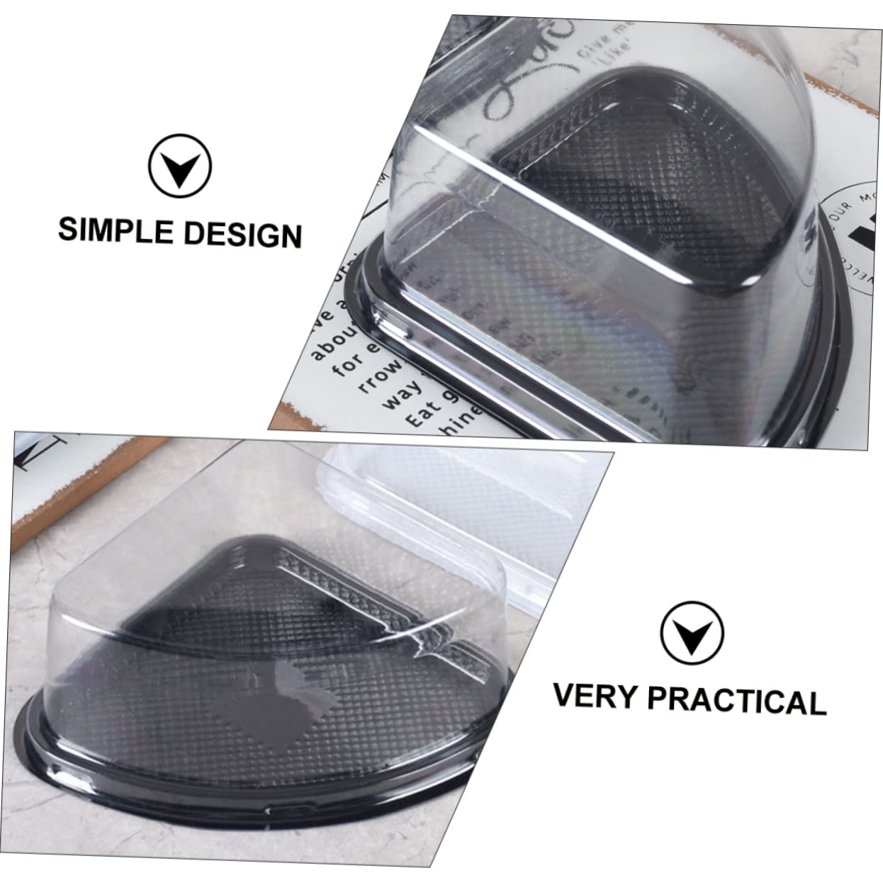 Alipis 50Pcs Boxes Fan Shape Cake Packaging Boxes Dessert Storage Containers for Mousse and Cakes for Easy Wrapping and Holding