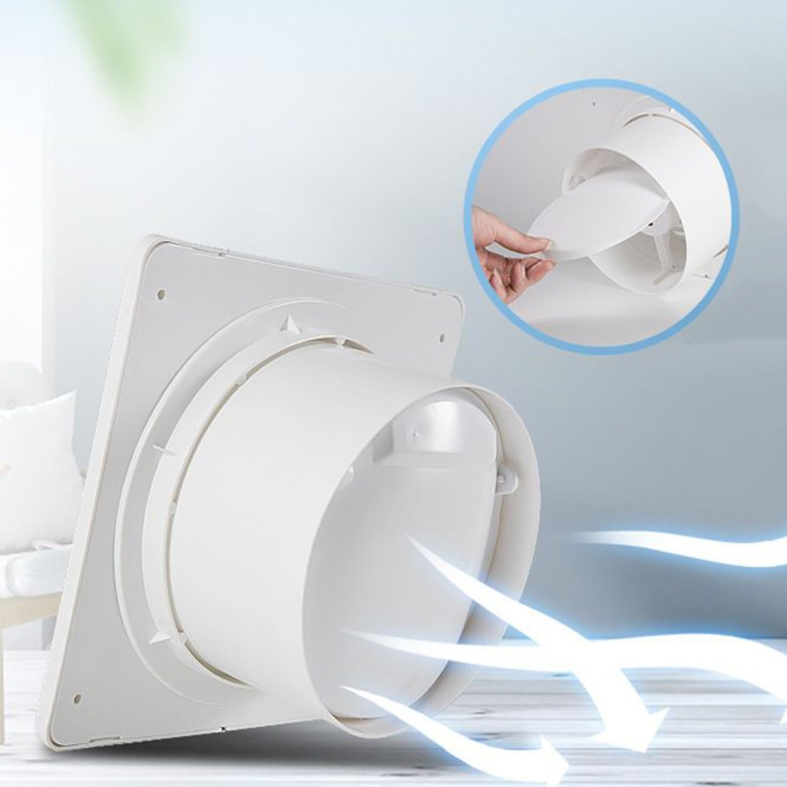Potente extractor de pared de 6 pulgadas para baño, cocina y oficina, ventilador extractor de ventanas para cocina, techo, solución de ventilación silenciosa y eficiente