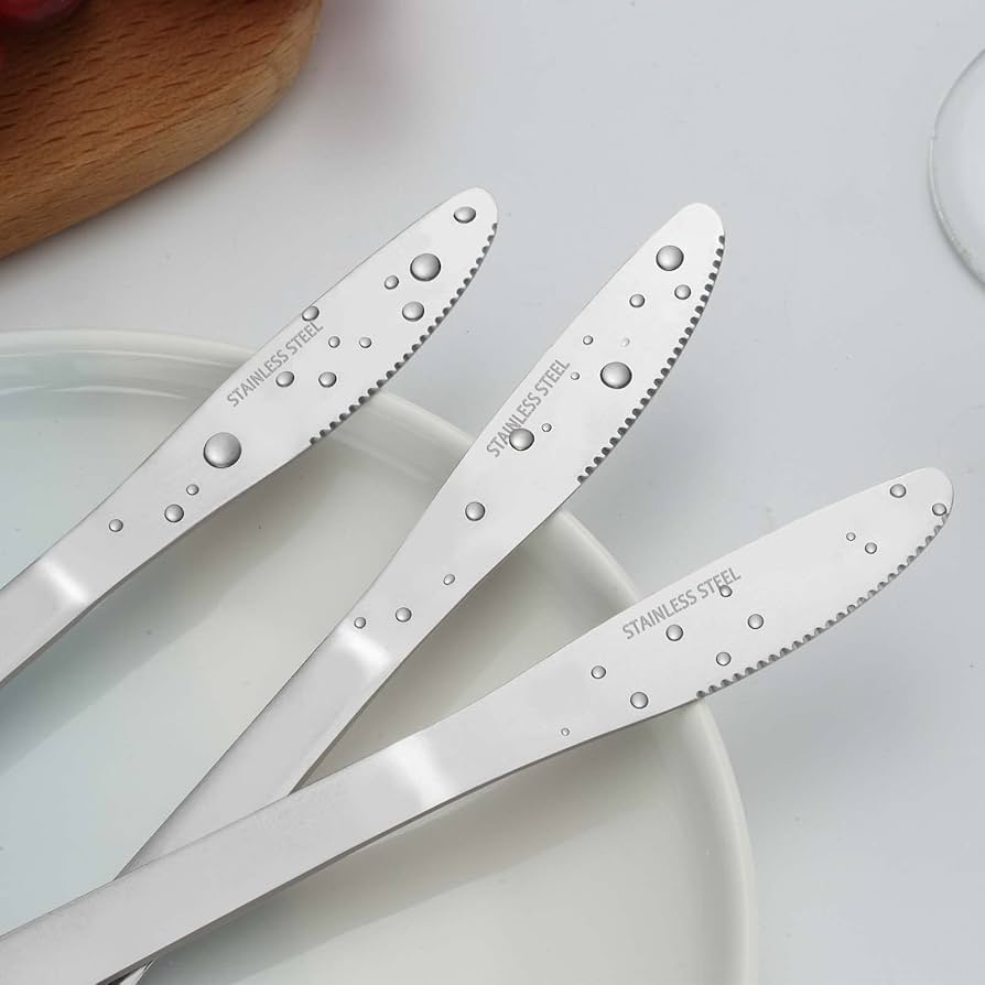 トップス common divisor 24aw COUVIN WASH FOODIE Amazon.com: Funnydin 24 Pieces Dinner Knives Set, 8.1