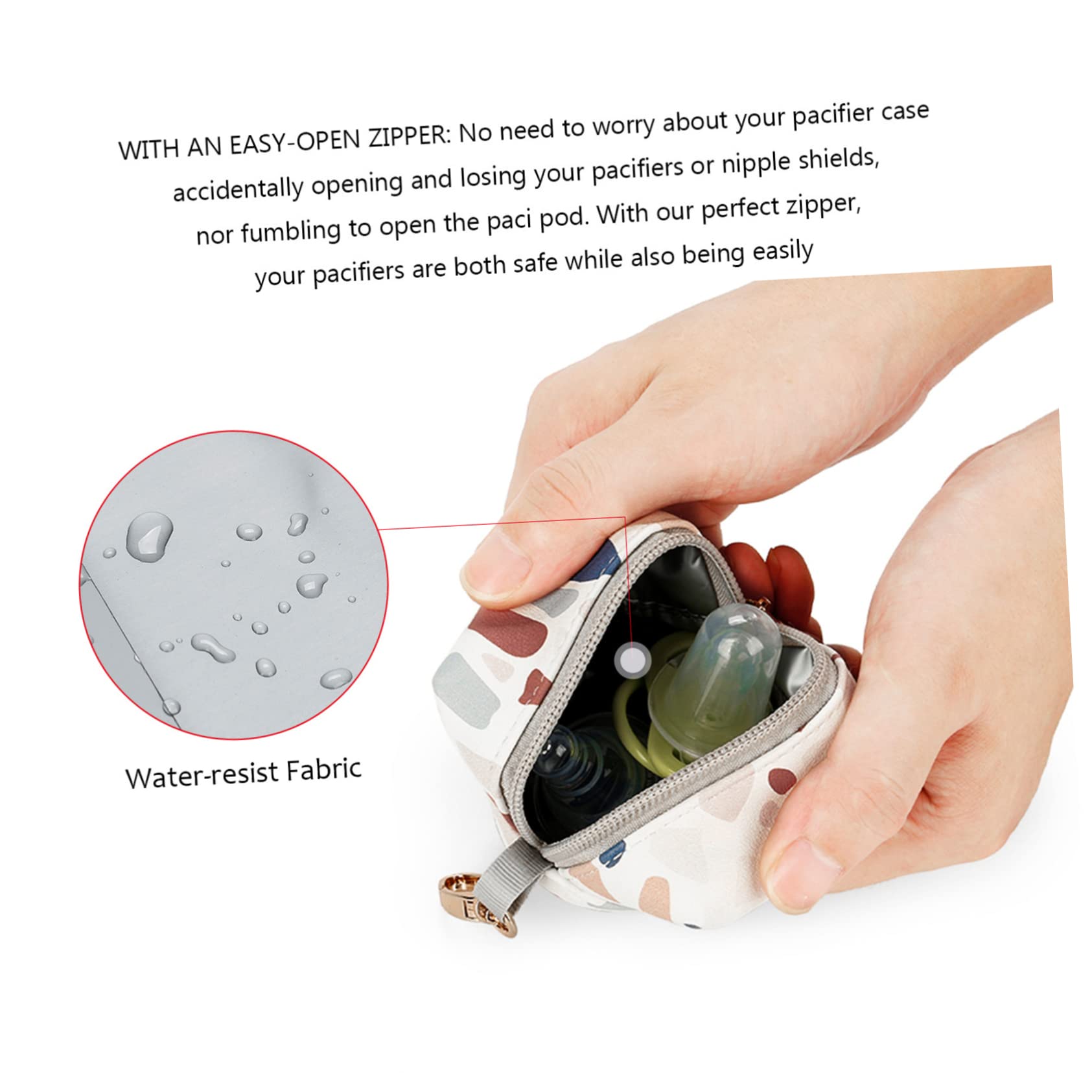 YARNOW Estuche Portachupetes Con Diseño De Piedra Y Organizador De Chupetes Para Bebés De Limpiar Y Transportar Para Accesorios 2 Piezas*2