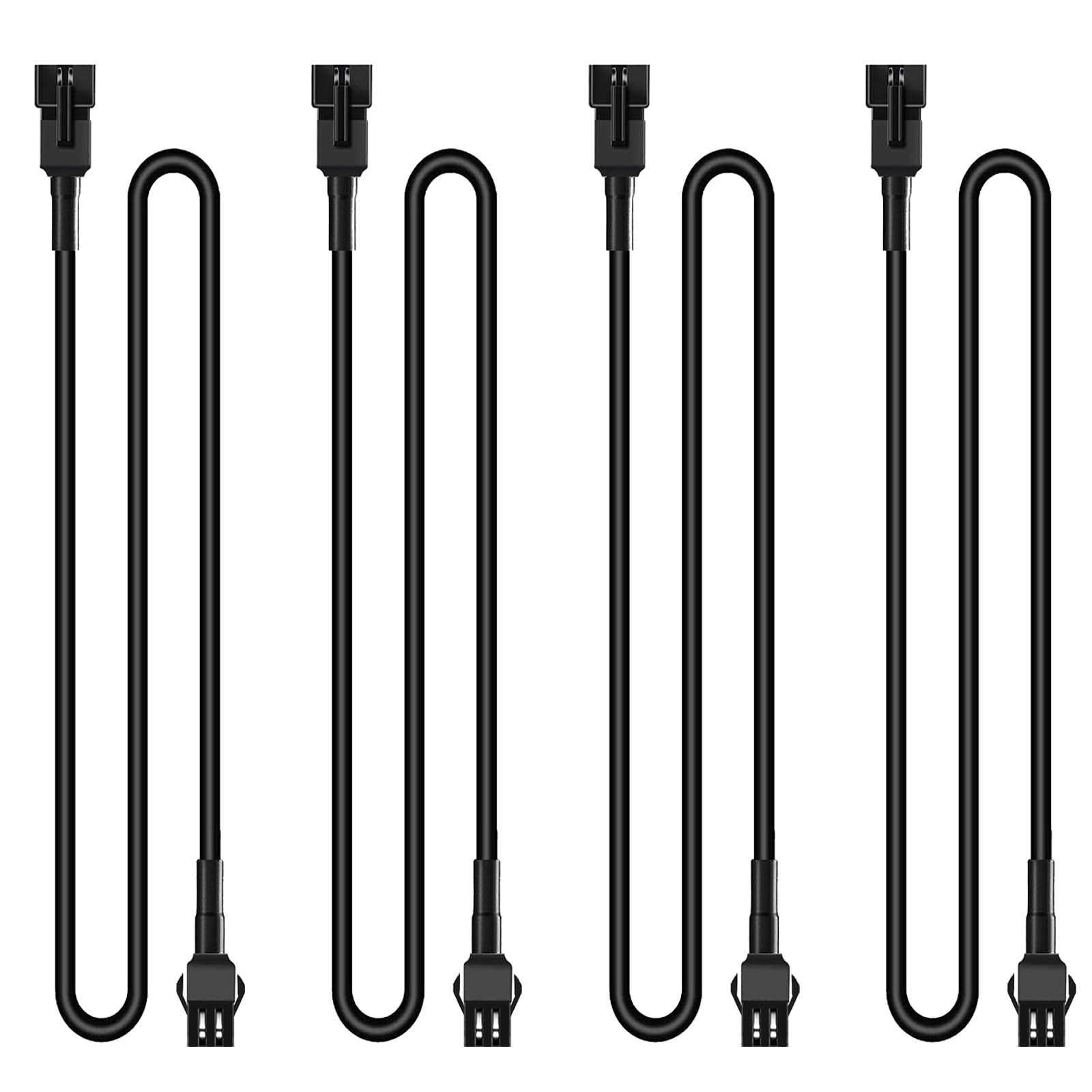 Hovano 4 PCS 60 inch 2Pin White Rock Lights Kit Extension Wire Cable Cord