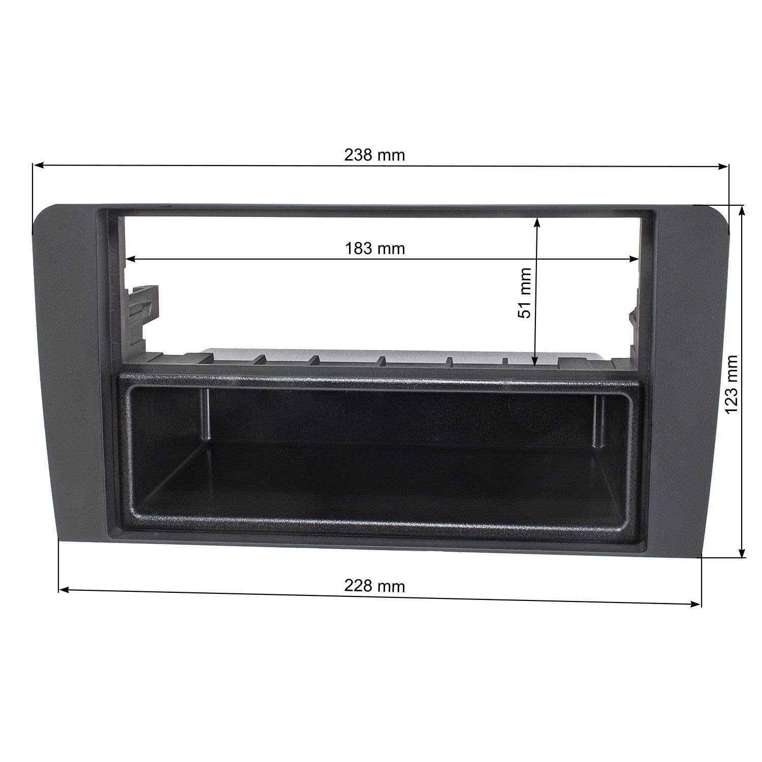 tomzz Audio 2403-019 Pannello radio compatibile con Audi A3 8P 8PA Symphony Chorus nero