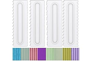 Antallcky 4-Pack Decorating Comb and Icing Smoother Set for Premium Plaster Art