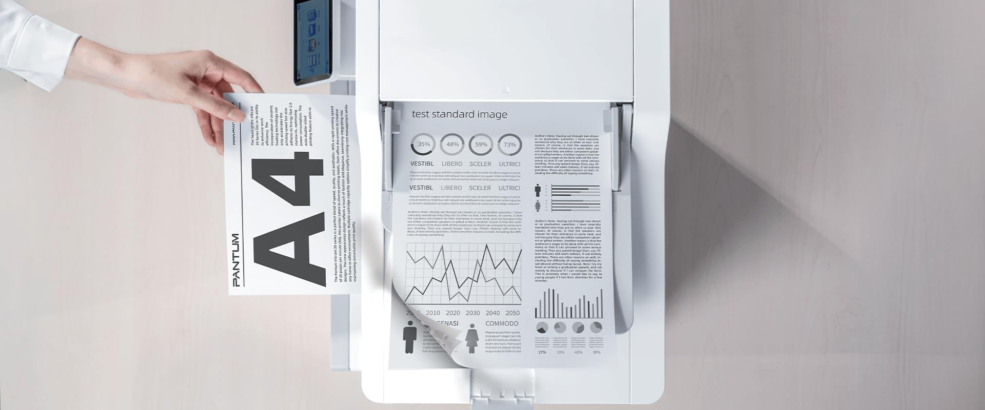 PANTUM Multifunzione Laser Monocromatica, BM4300ADW, Duplex, ADF, 33 Ppm, Fronte/Retro, Lan, Wi-Fi, 3 In 1