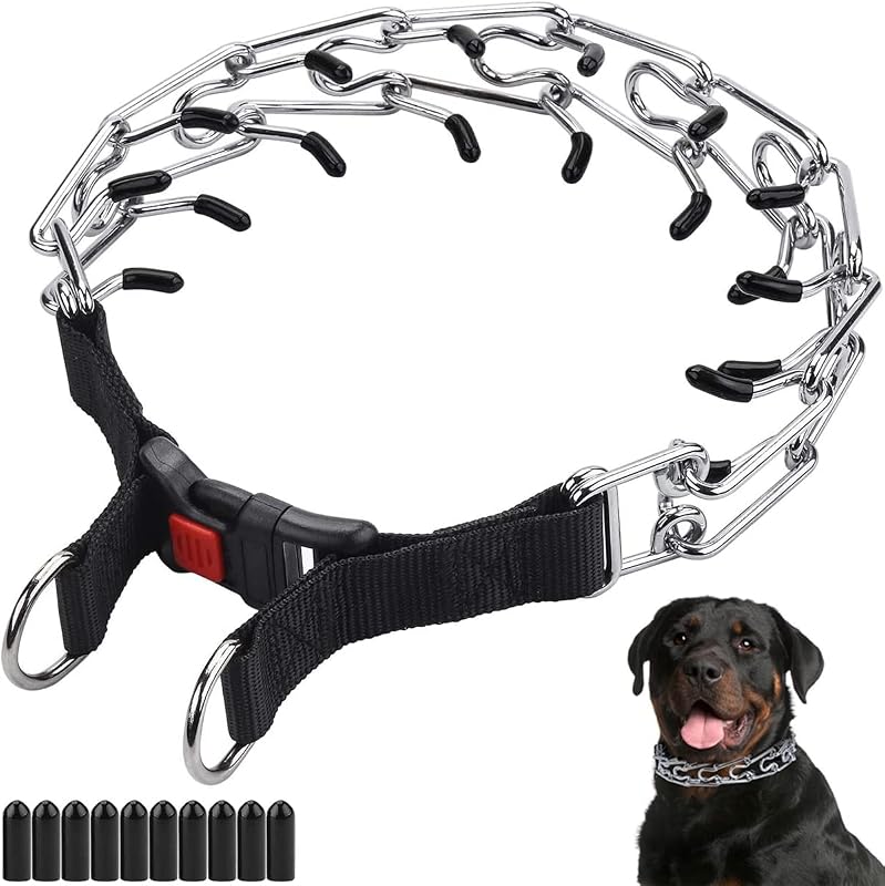 Coleira de Pinos para Cães CBBPET com Fivela de Liberação Rápida e Ajustável