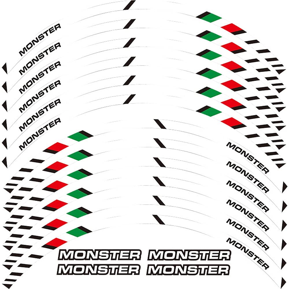 FGLFPXI 12 Pcs Motorcycle Wheel Sticker Stripe Reflective Rim for 1200SR 695 696 796 1100 1100S 797 821 795 S4R S6