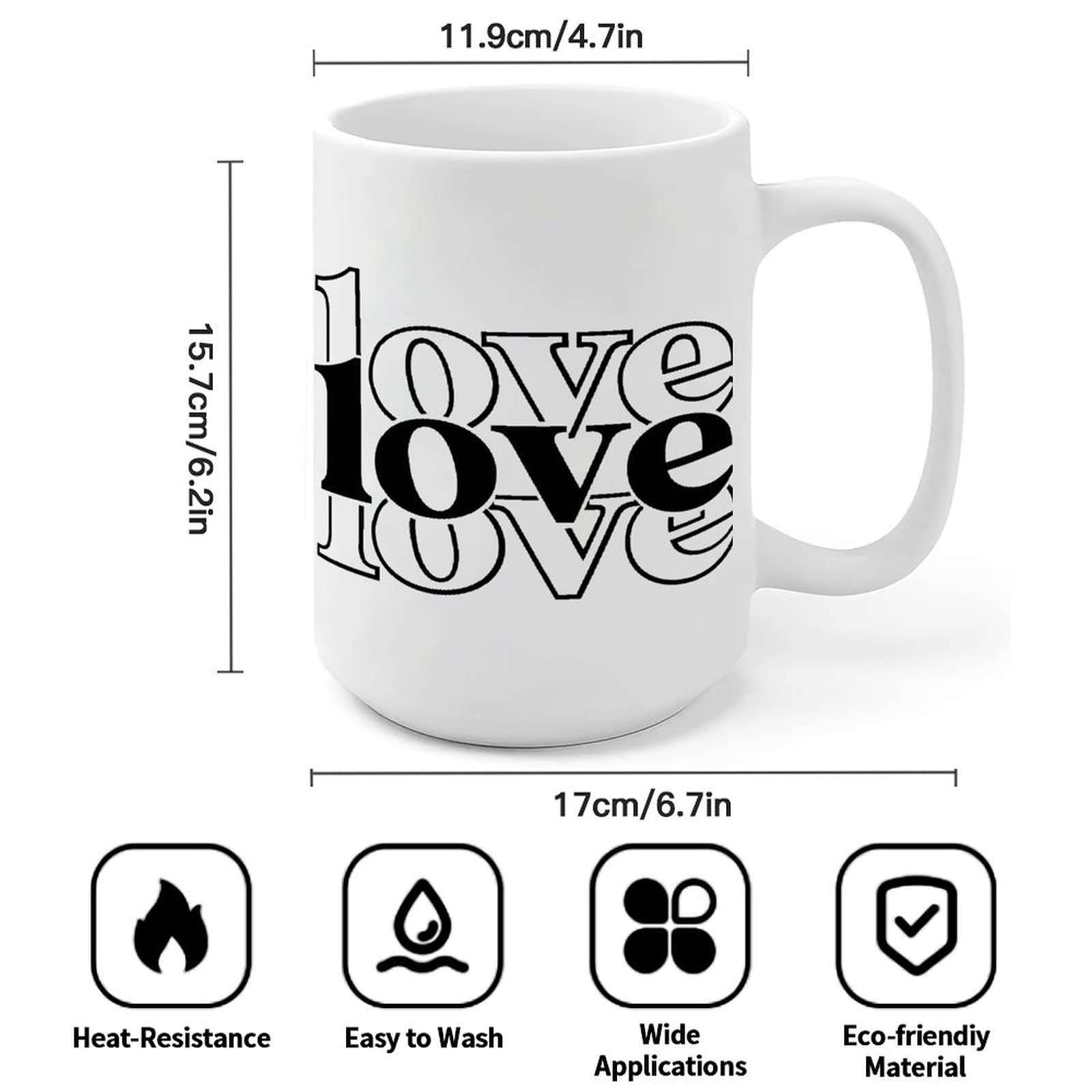 GRAVURZEILE Tasse Imprimée Avec Inscription « Ich Sehh Dich » - Idée