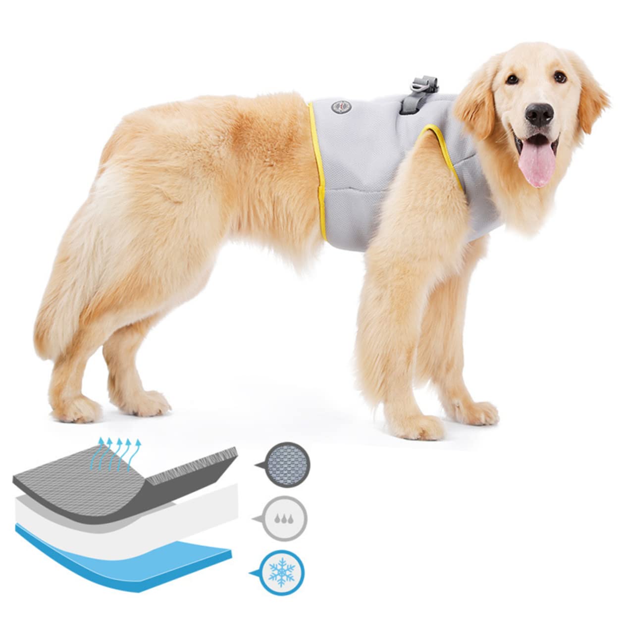 BESPORTBLE 3pezzi Gilet Rinfrescante Per Cooling Per Domestici Traspirante e Assorbente s Per Attività Estive e