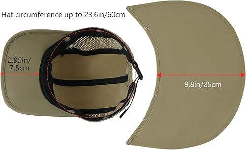 Miniatura 4 de BASSDASH Gorra de béisbol plegable UPF 50+ con solapa extraíble para el cuello, portátil, para hombres y mujeres, golf, senderismo