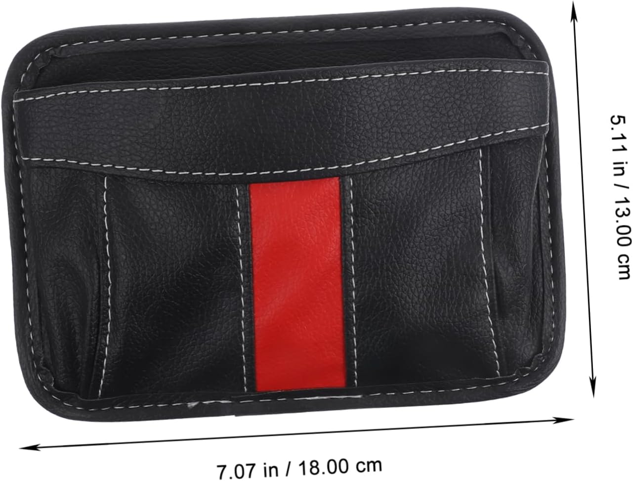 Car Seat Storage Pouch Sticky PU Leather Organizer for Car Seat Gap Multi-Pocket Vehicle Storage Bag for Essentials