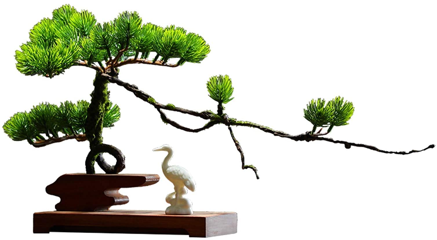 CAFIEDR Artificial Bonsai Tree Lucky Pine Potted Indoor Artificial Plant Chinese Living Room Study Entrance Office Desktop Decoration.