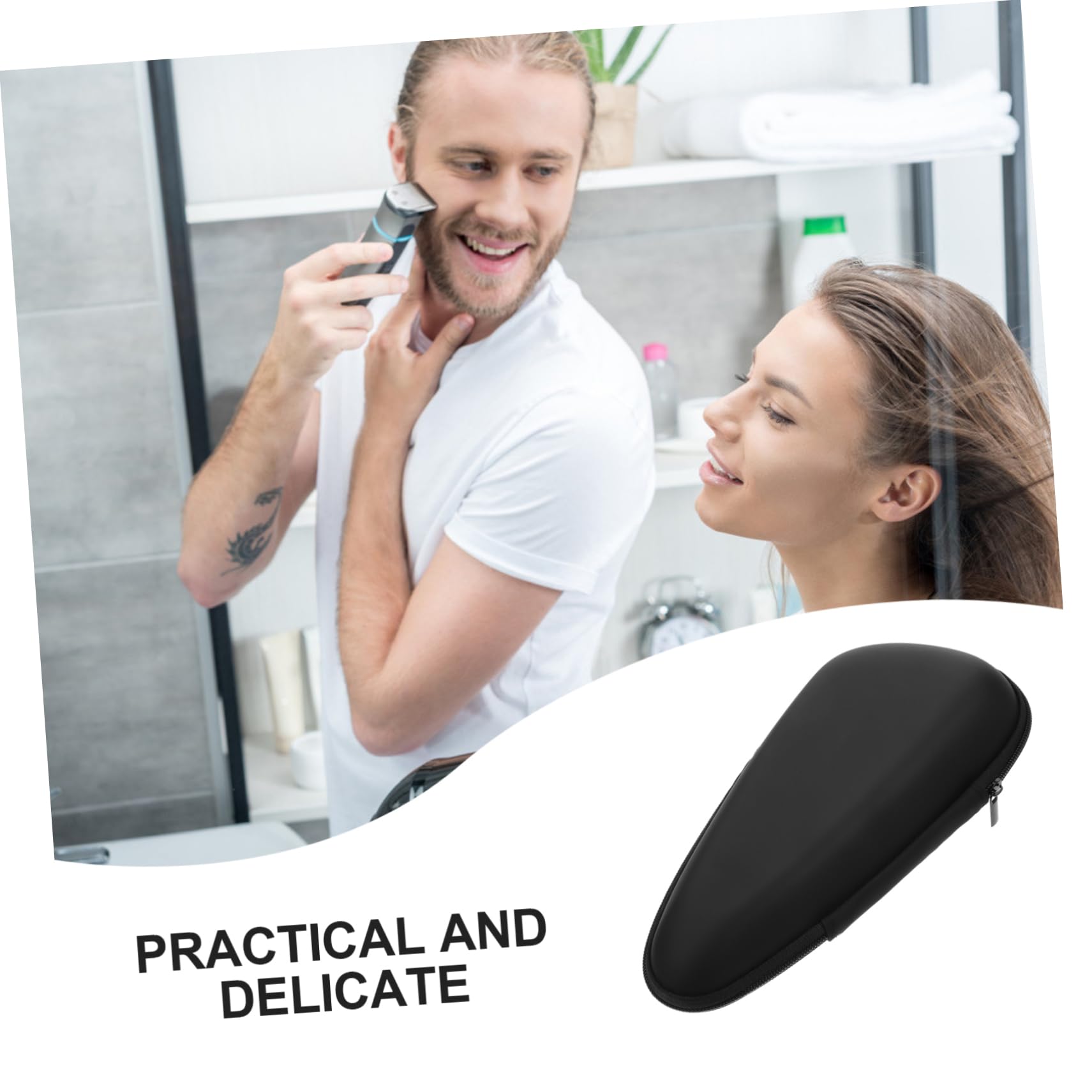 Baluue 5pezzi Custodia Protettiva Per Rasoio Da Viaggio Hard Case Con Chiusura Cerniera Organizzatore Per Rasoio e Accessori Per Viaggi e Usi Quotidiani