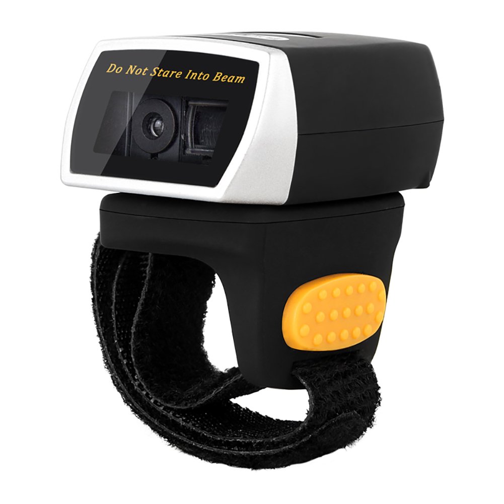 NETUM Mini Escáner de Código de Barras CCD Bluetooth Anillo Portátil Inalámbrico 1D CCD Lector de Código de Barras para el Pago Móvil Pantalla de Ordenador Compatible con Android/iOS/Windows NT-R3