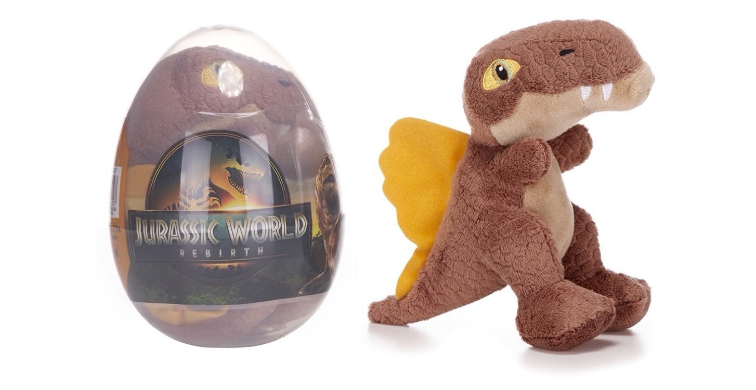 Jurassic World Rebirth Movie 5" / 13cm Spinosaurus Dinosaur Soft Plush Toy in Plastic Egg