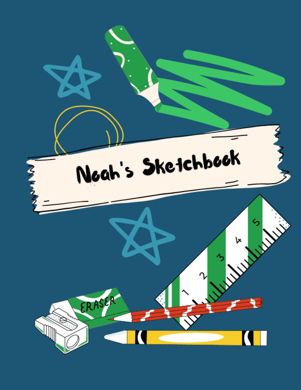 NOAH Sketchbook, notebook, drawing activity book. Christmas or Birthday Gift Idea.