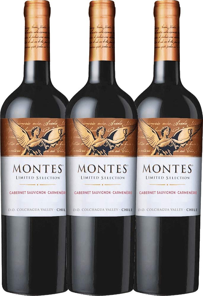 Limited Selection Cabernet Sauvignon Carmenère von Montes - Rotwein 3x 0,75l VINELLO - 3er - Weinpaket inkl. kostenlosem VINELLO.weinausgießer