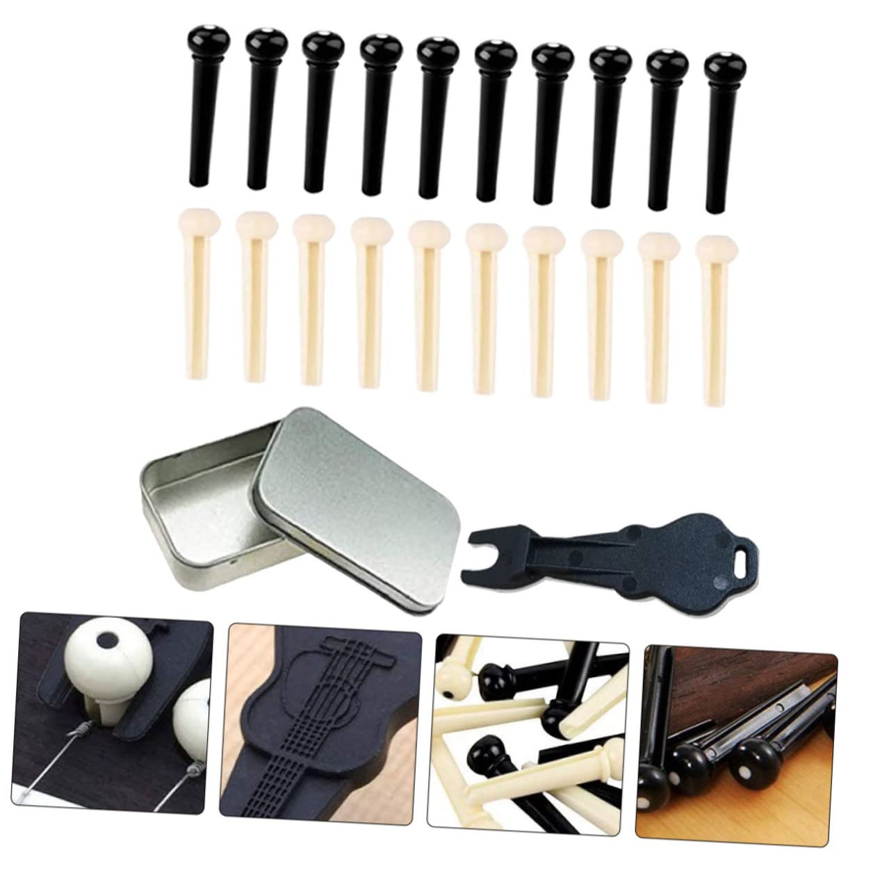 Abaodam Sets Guitar String Pin Removal Tool Guitar Tuning Pin Pegs Professional