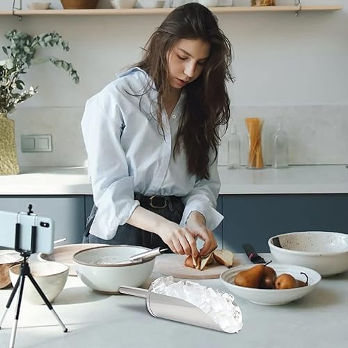 Miniatura 7 de Cabilock Cuchara de hielo de acero inoxidable pala de harina pala de grano de acero para té de arroz