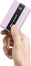 VRURC Mini Power Bank 20000mAh USB C PowerBank Small 22.5W Fast Charging with 4 Outputs 3 Inputs Portable Charger Travel Essentials LED Display Compatible with iPhone Android -Purple