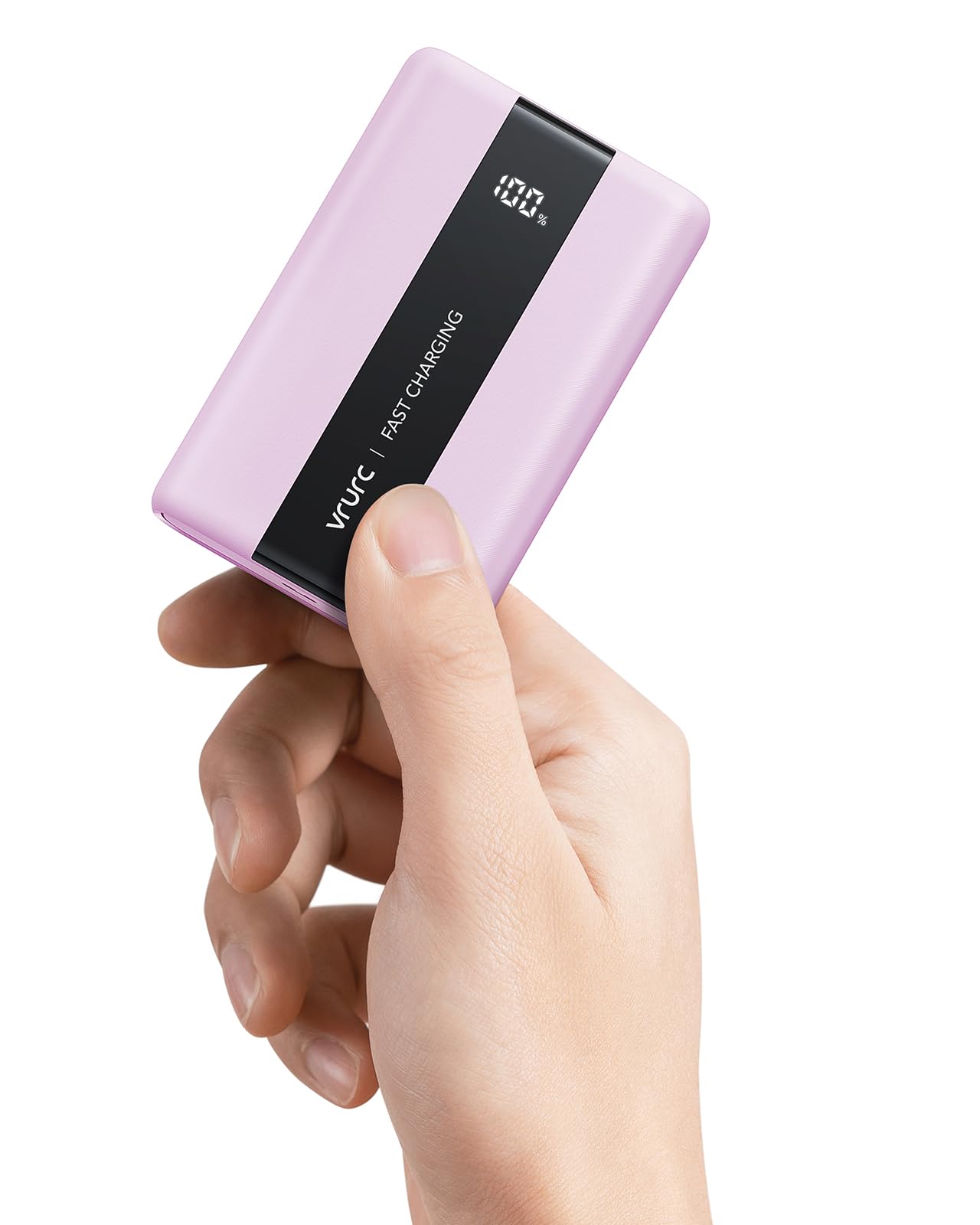 VRURC Mini Power Bank 20000mAh USB C PowerBank Piccolo 22,5 W Ricarica rapida con 4 uscite 3 ingressi Caricatore portatile Travel Essentials Display LED compatibile con iPhone Android -Viola