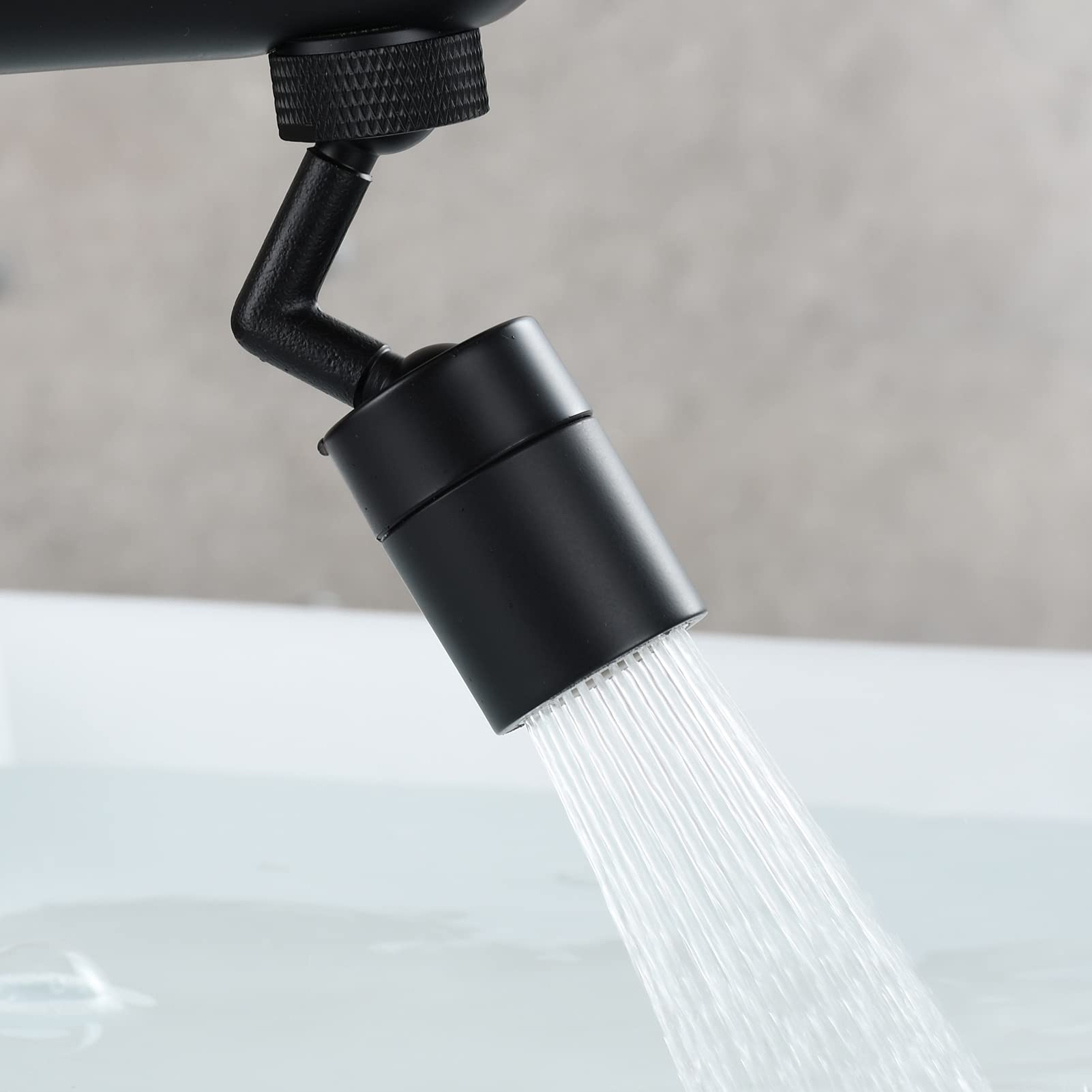 Robinet d'évier de cuisine Aérateur Filtre anti-éclaboussures Extension de robinet 2 modes de pulvérisation d'écoulement Rotation à 720 degrés Embout de pulvérisation M22 x M24 Aérateur d'évier pour
