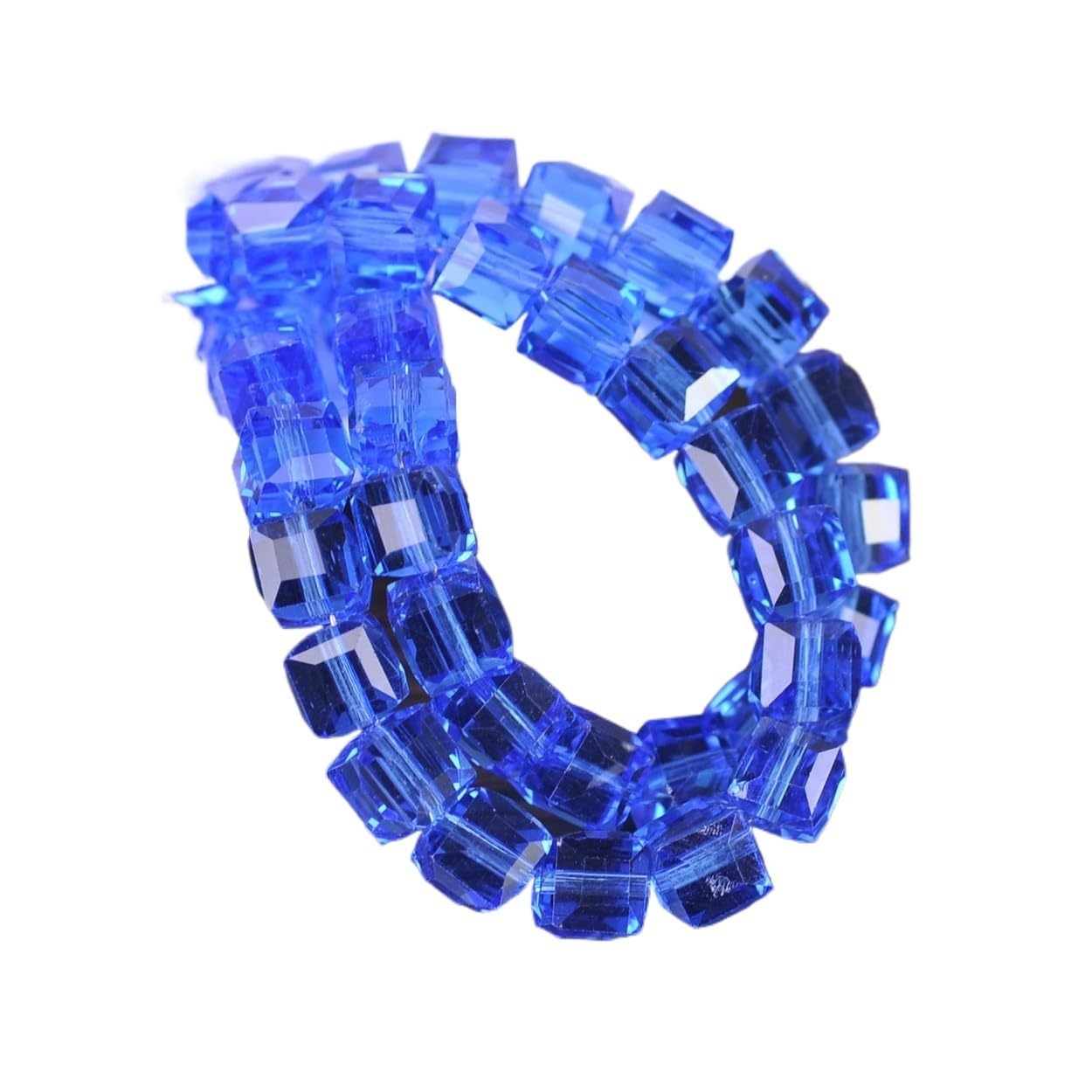 JINFEUGE 3.0Mm /4Mm/ 6Mm/ 8Mm /10Mm Cube Square Faceted Czech Crystal Glass Loose Crafts Beads Wholesale Lot/Blue/4Mm 100Pcs